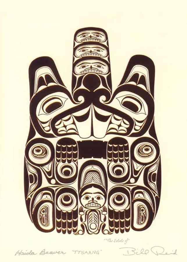 Haida Beaver - TTSAANG by Bill Reid Card 7442 - La Boutique Boréale
