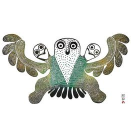 Owl With Chicks par Mary Kudjuakju Carte