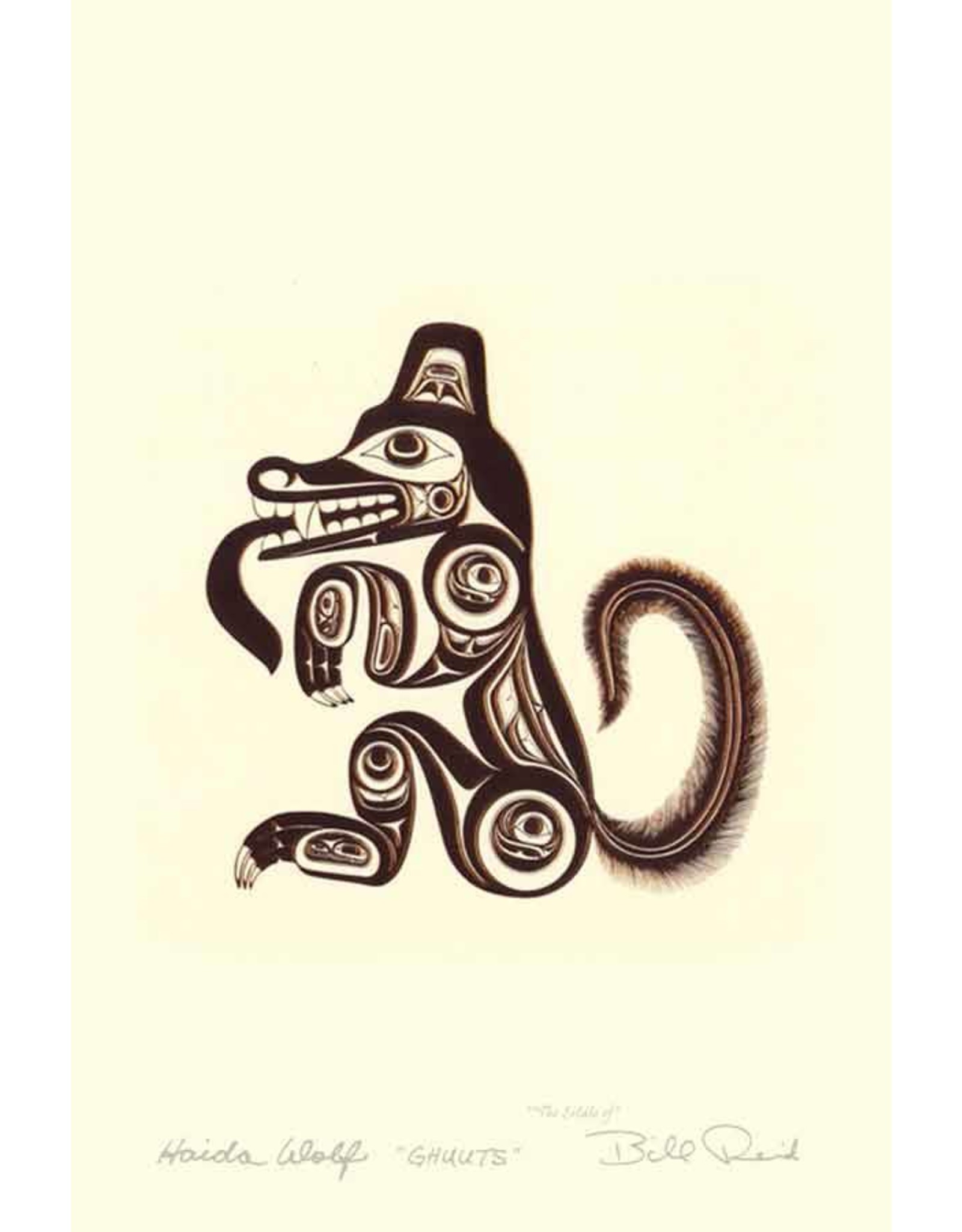 Haida Wolf - Ghuuts by Bill Reid Matted
