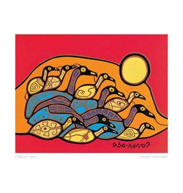 Flock of Loons par Norval Morrisseau Montée sur Passe-Partout