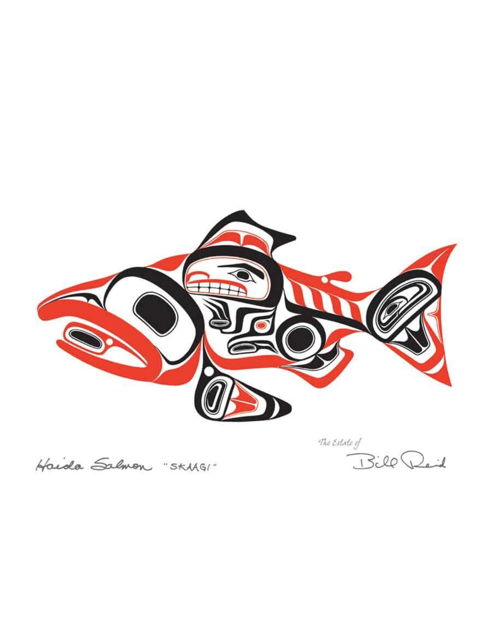 Haida Salmon - SKAAGI by Bill Reid Matted 20028