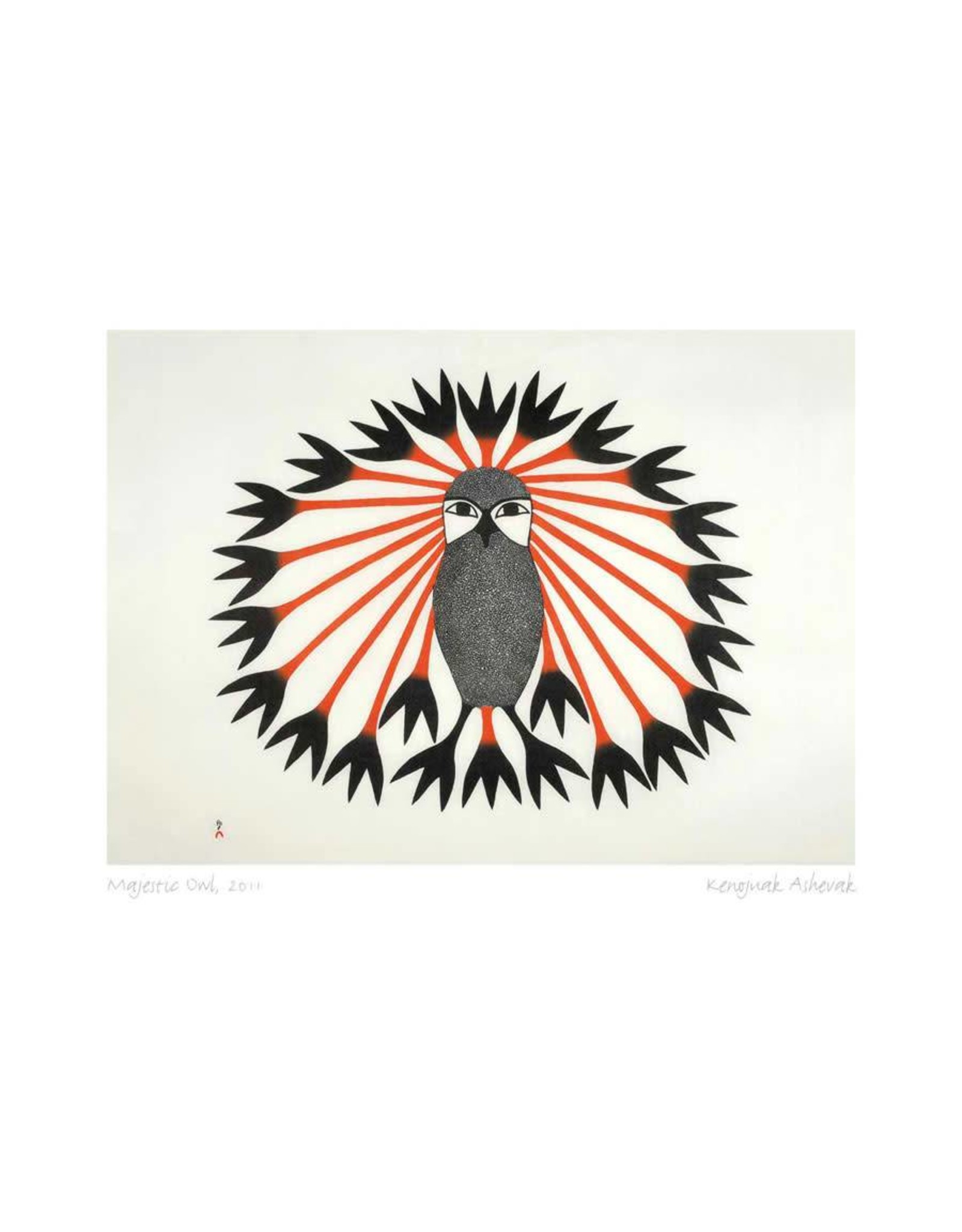 Majestic Owl, 2011 par Kenojuak Ashevak Montée sur Passe-Partout