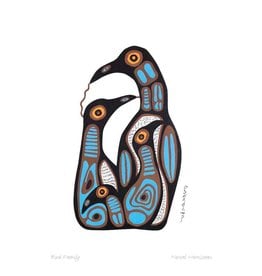 Bird Family by Norval Morrisseau Matted