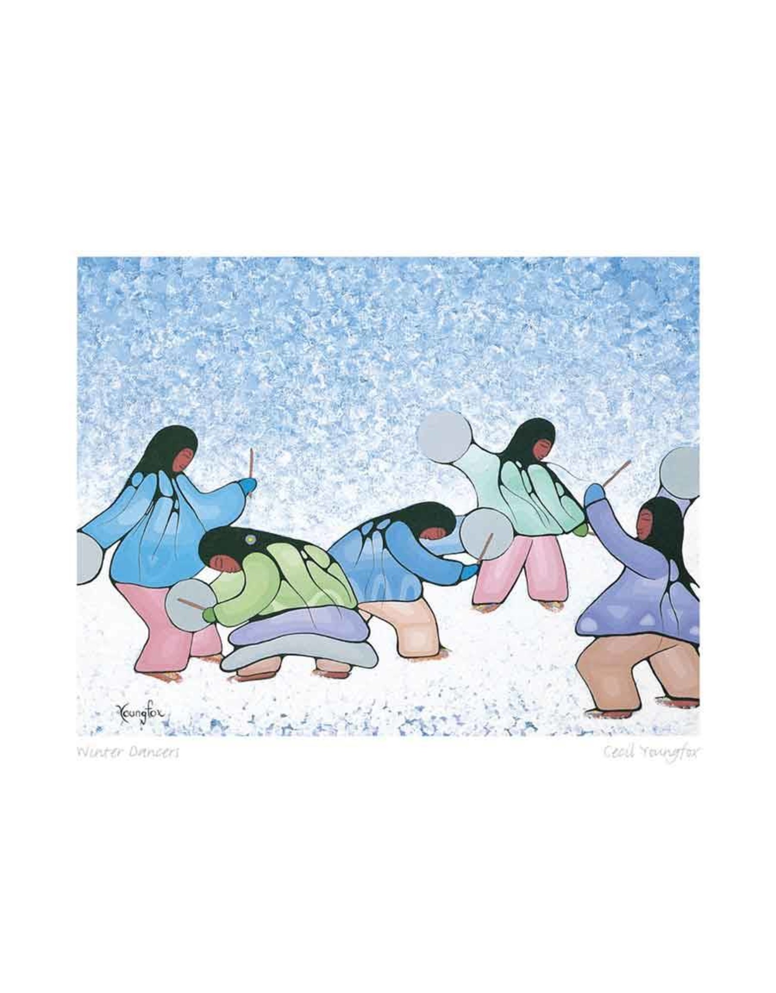 Winter Dancers by Cecil Youngfox Matted