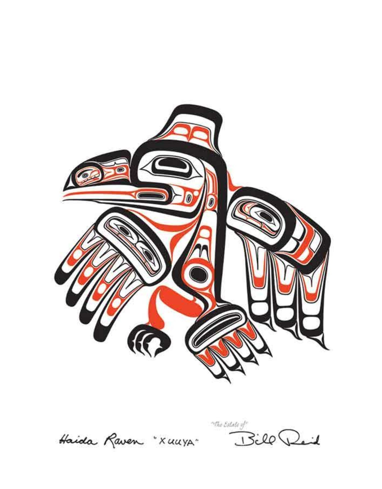 Haida Raven - XUUYA by Bill Reid Matted 20025