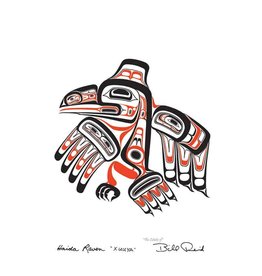 Haida Raven - XUUYA by Bill Reid Matted 20025