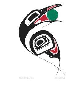 Raven Stealing Sun by Danny Dennis Framed