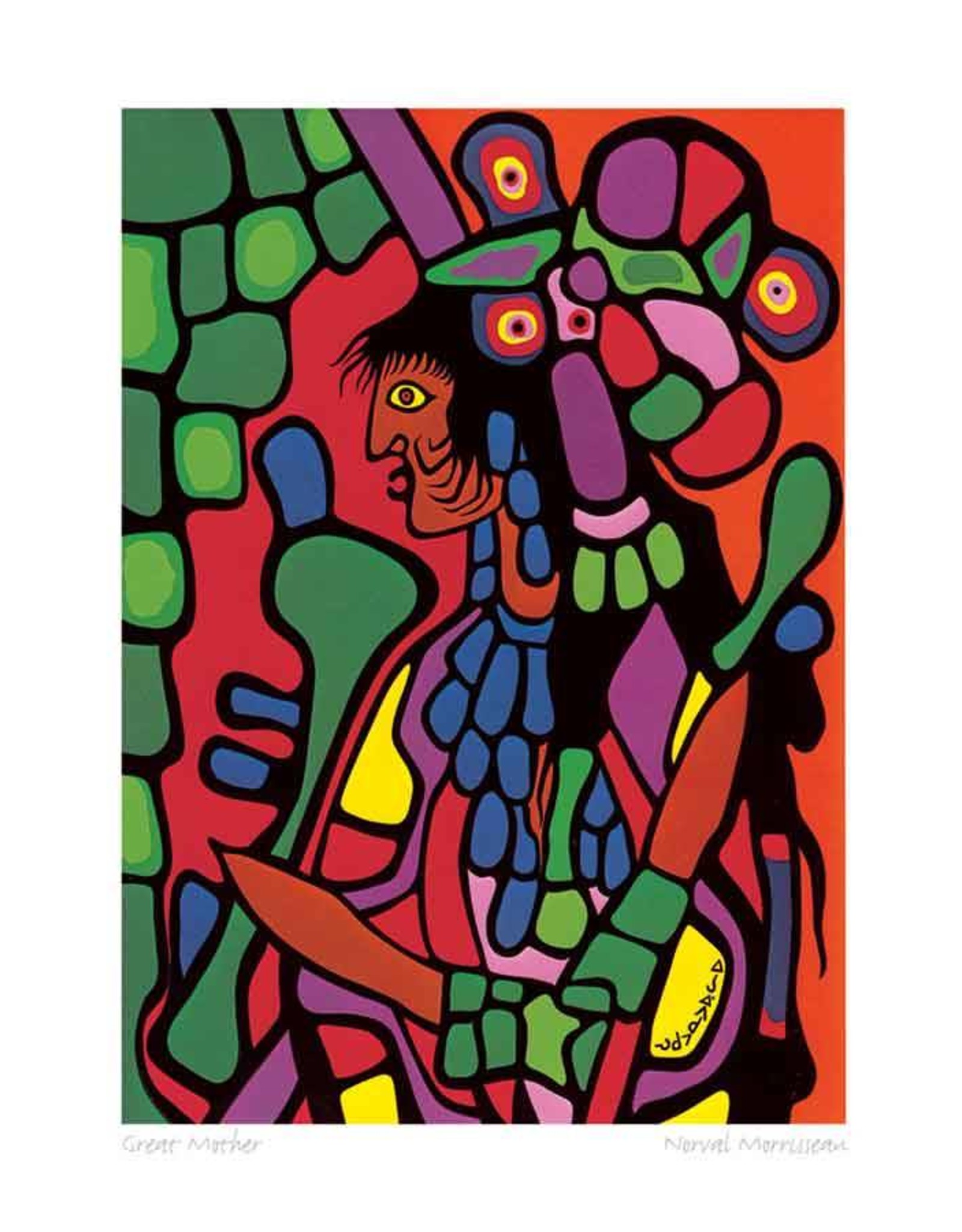 Great Mother by Norval Morrisseau Framed