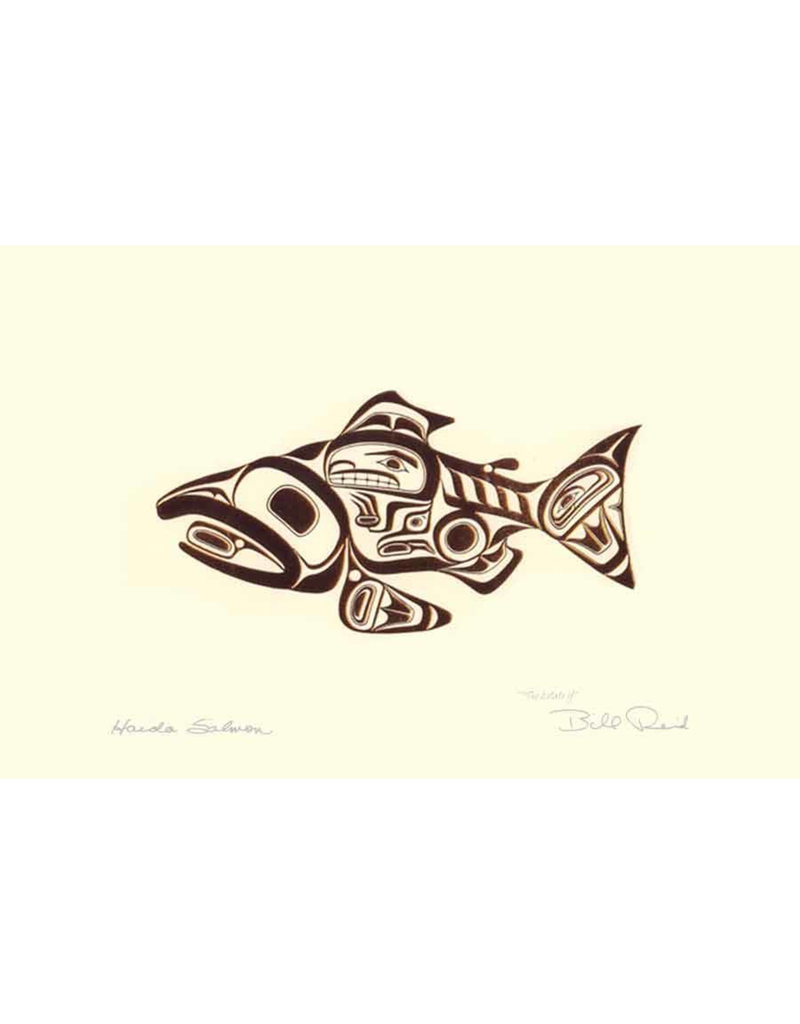Haida Salmon par Bill Reid Encadré 7440
