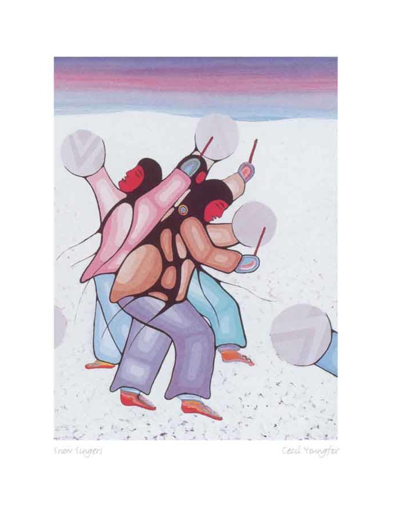 Snow Singers by Cecil Youngfox Framed