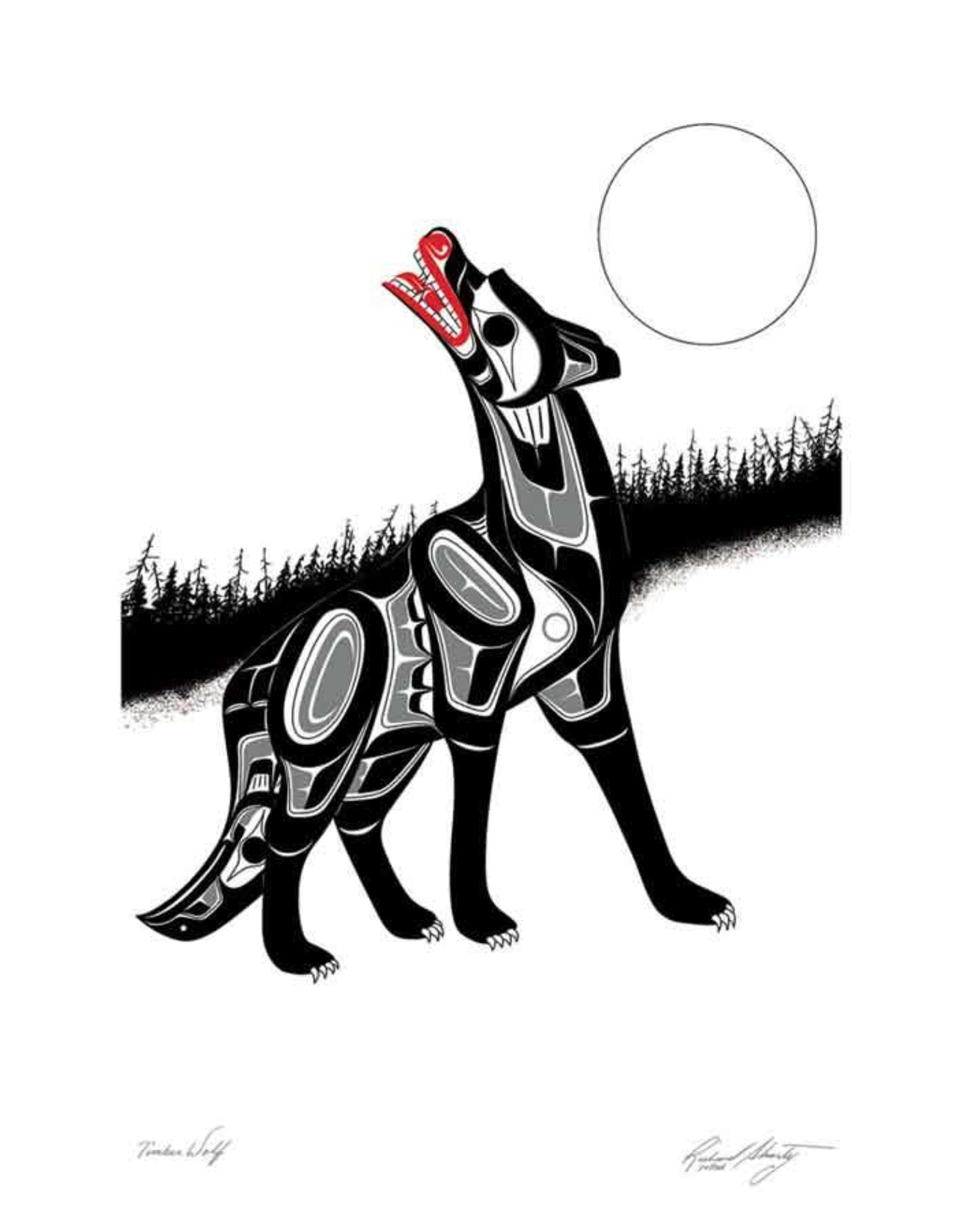 Timber Wolf by Richard Shorty Framed