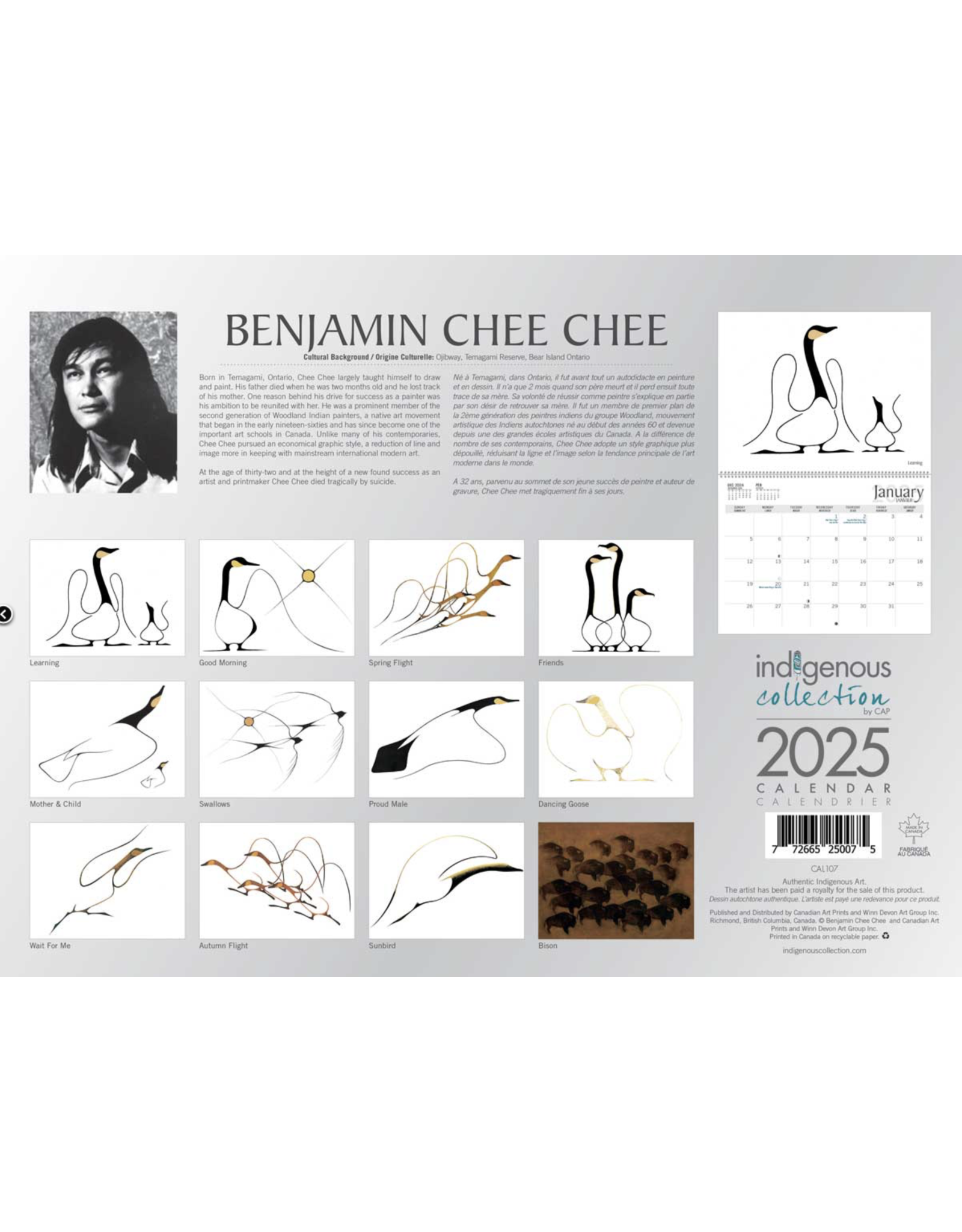 Benjamin Chee Chee 2025 Calendar - CAL107