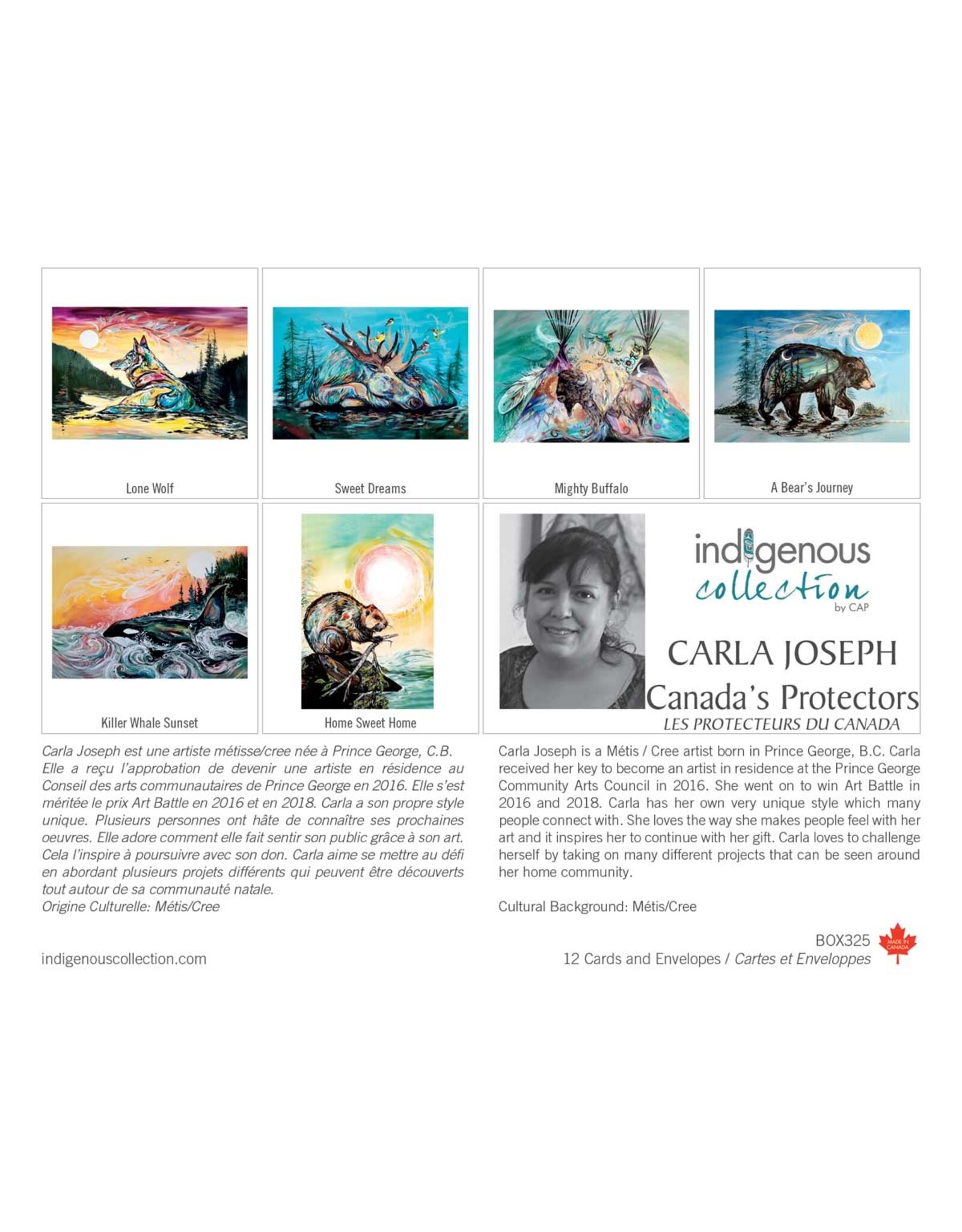 Boîte de 12 Cartes Canada's Protectors par Carla Joseph - Boîte 325
