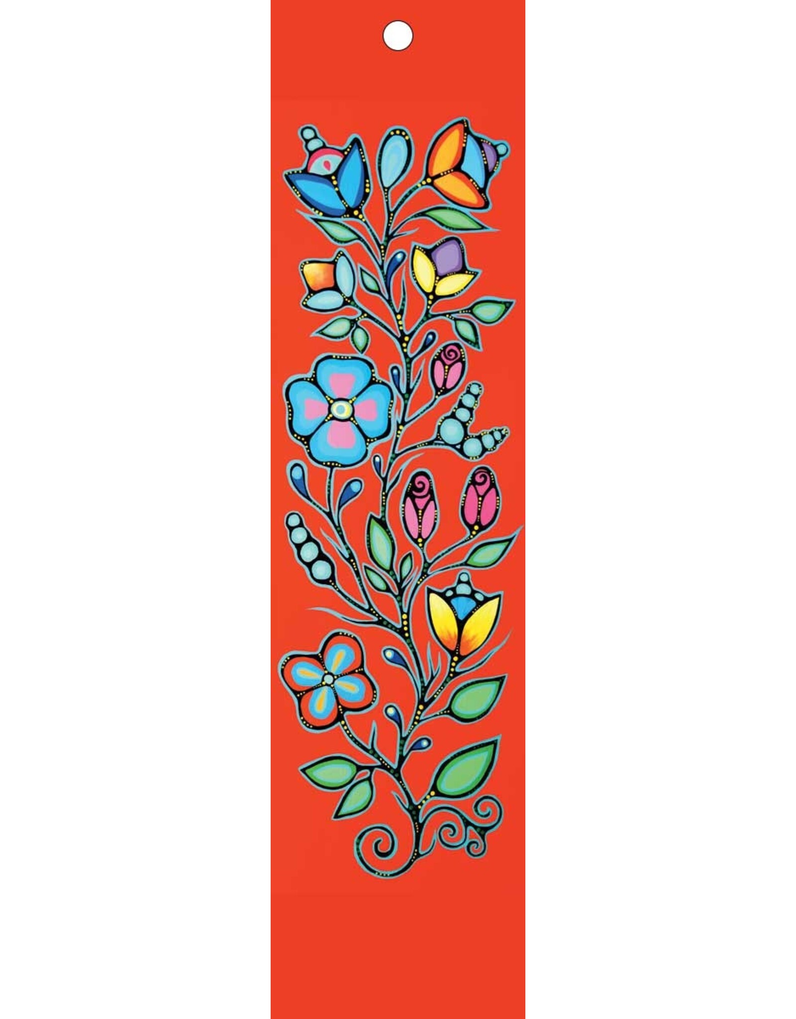 Red Ojibway Floral by Jackie Traverse Bookmark