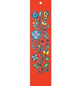 Red Ojibway Floral by Jackie Traverse Bookmark