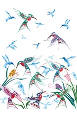 Tea Towel - Garden of Hummingbirds by Richard Shorty (POD2287TEATOW)