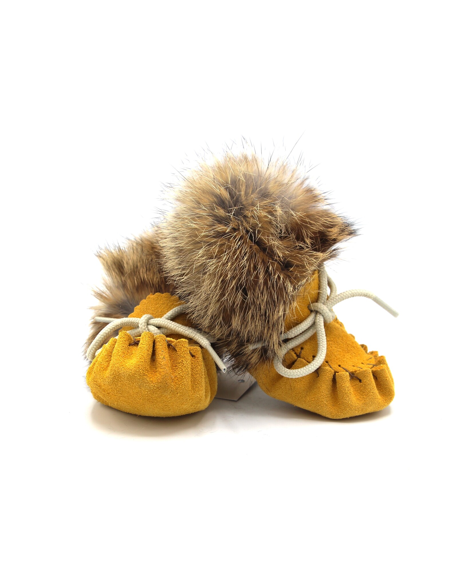 Baby Moccasin with Fur Indian Tan
