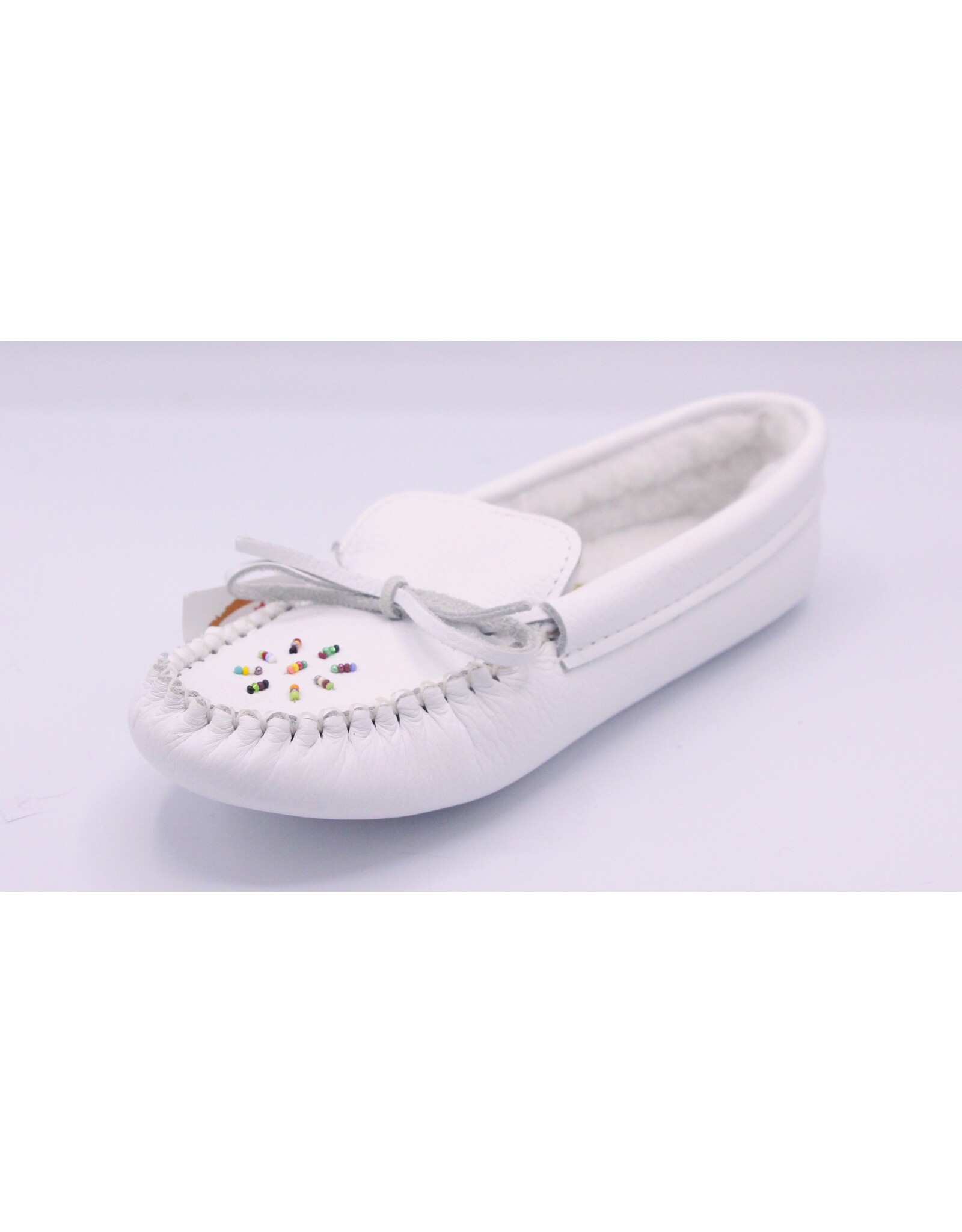 White Beaded Moccasins - 142