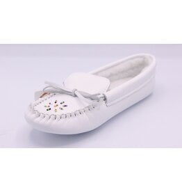 White Beaded Moccasins