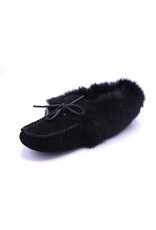 Ladies Black Fur Slipper Bastien - 804