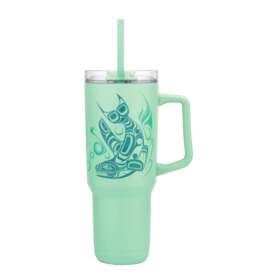 Insulated Tumbler with Straw - Whale by Paul Windsor
