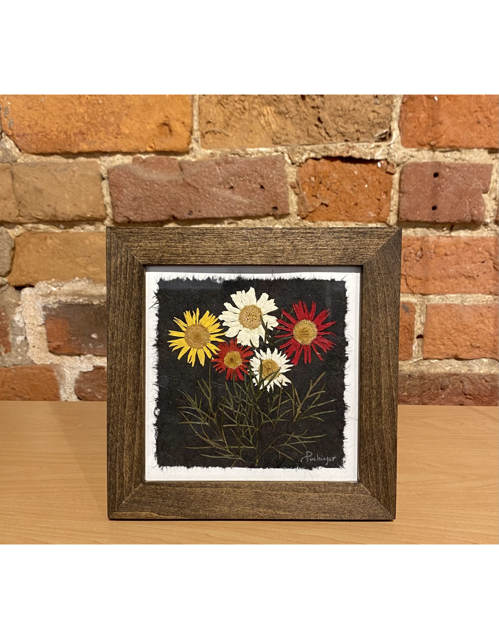 Assorted Flowers Walnut Frame - 8801W