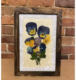 10x14 Assorted Flowers Walnut Frame