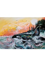Killer Whale Sunset by Carla Joseph Framed