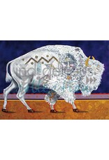 White Buffalo by John Balloue Large Canvas