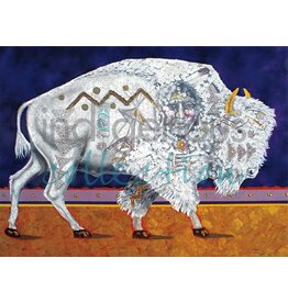 White Buffalo by John Balloue Large Canvas