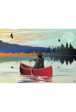 Lone Canoe by Mark Preston Large Canvas