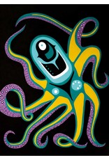 Moonlight Octopus by Shana Yellow Calf Large Canvas