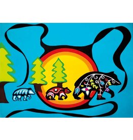 3 Spirit Bears by Shana Yellow Calf Framed