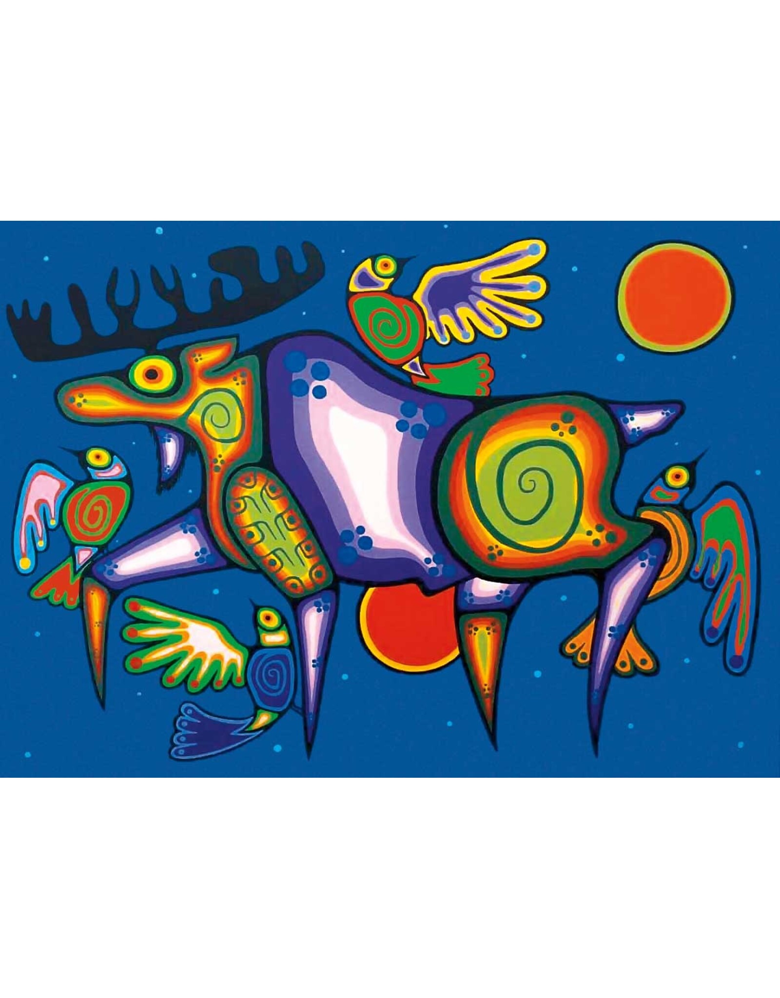 Moose Spirit by Jim Oskineegish Small Canvas