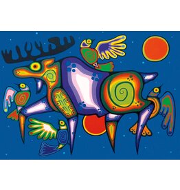 Moose Spirit par Jim Oskineegish Petit Canvas
