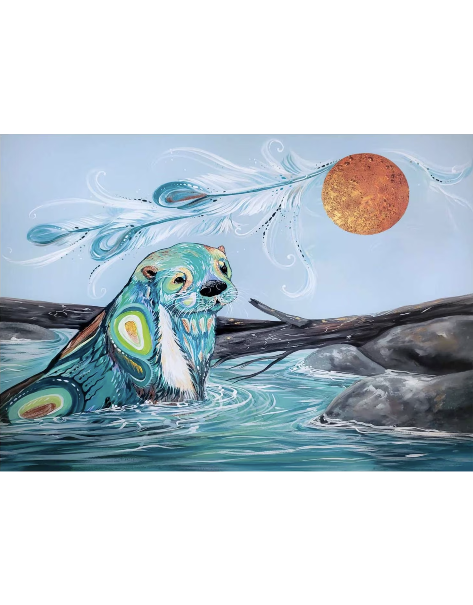 River Otter by Carla Joseph Small Canvas