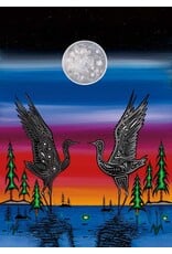 Cranes in Love par Jeffrey Red George Petite Toile