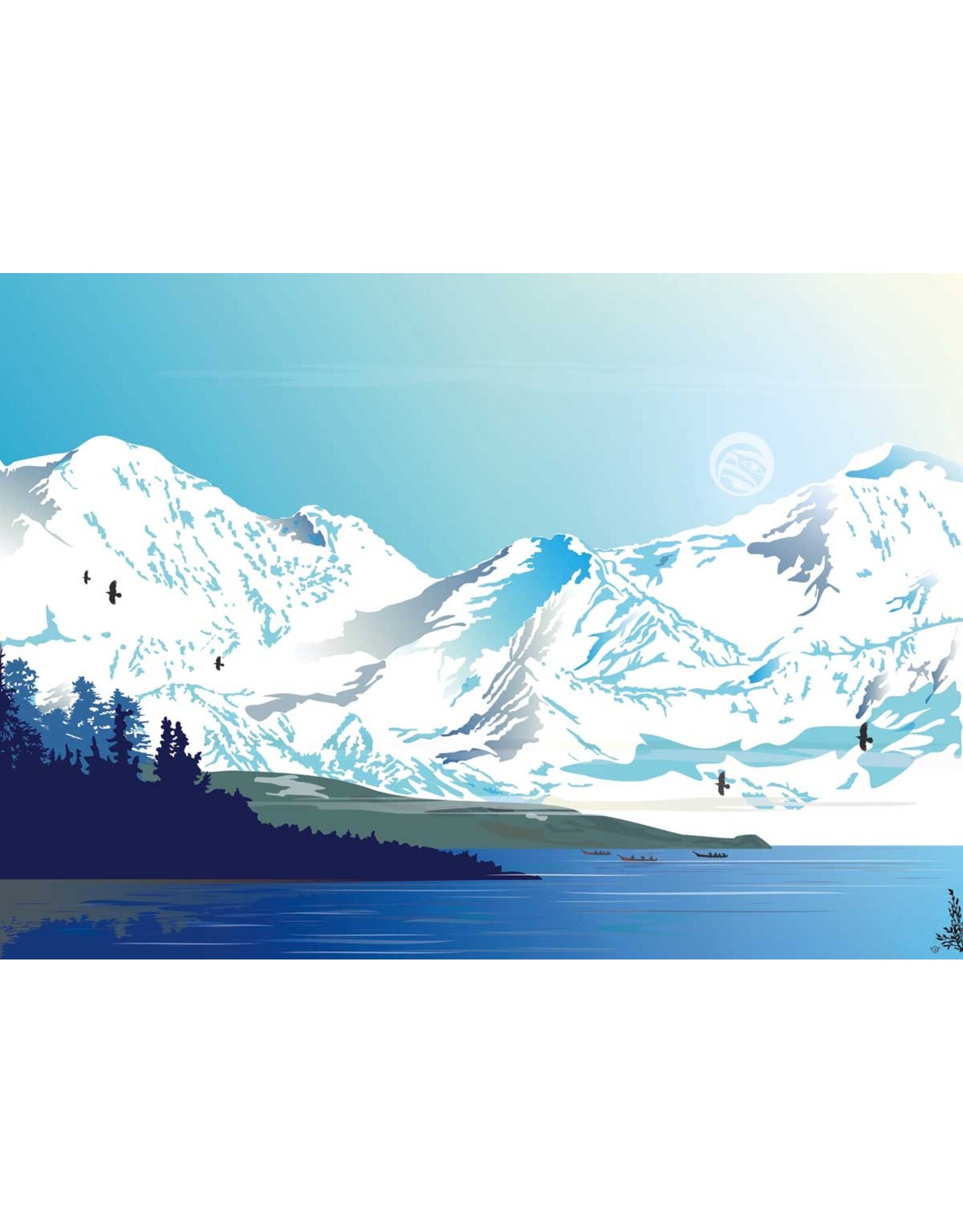 Tlingit Winter Journey by Mark Preston Small Canvas