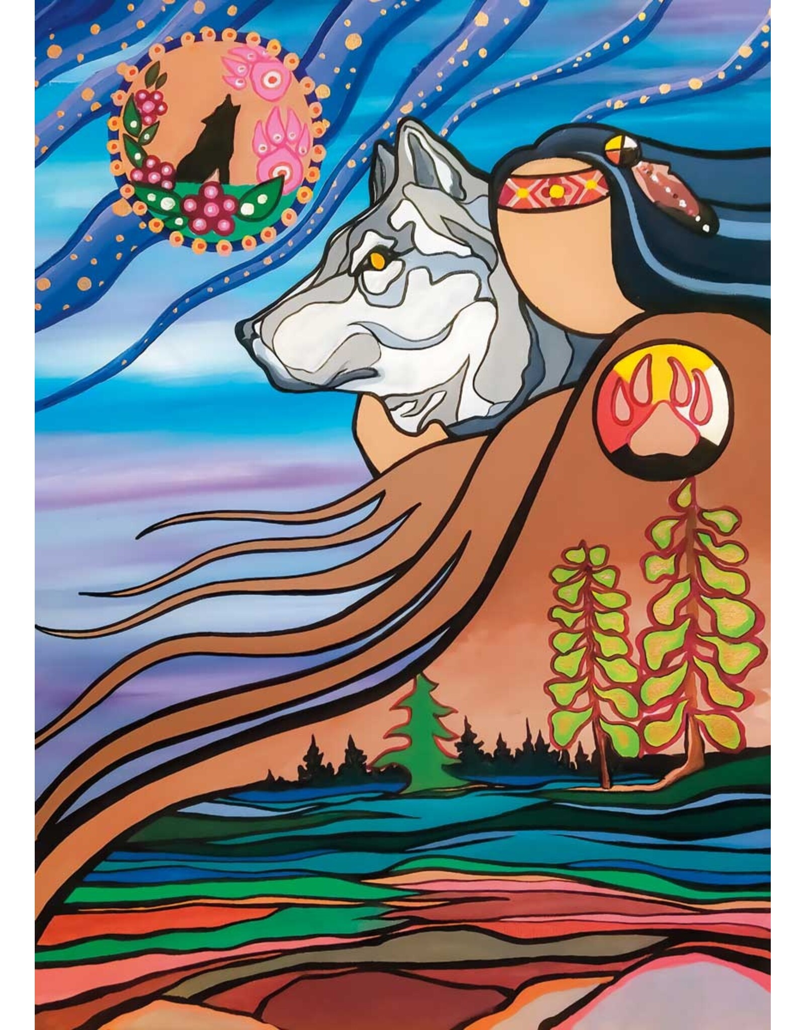 Wolf Medicine by Pam Cailloux Small Canvas