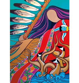 Mother Earth & Dancing Geese by Pam Cailloux Canvas