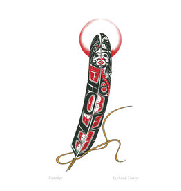 Feather by Richard Shorty Small Canvas