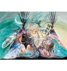 Mighty Buffalo by Carla Joseph Small Canvas