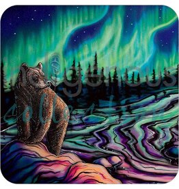 Ensemble de Sous-verres Sky Dance Northern Light par Amy Keller Rempp