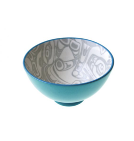 Petit Bol en Porcelain - Orque (Turquoise/Gris)