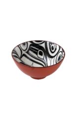 Small Fine Porcelaine Bowl Raven (Red/Black) - 301