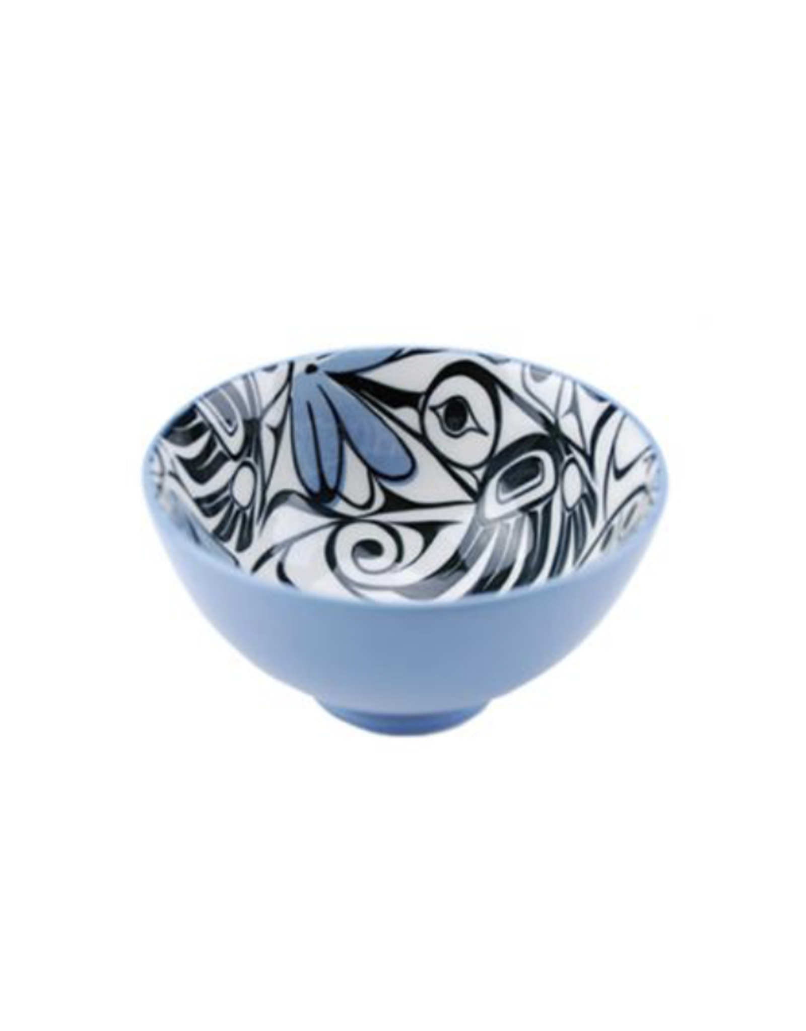 Small Fine Porcelain Bowl Hummingbird (Blue) - 331