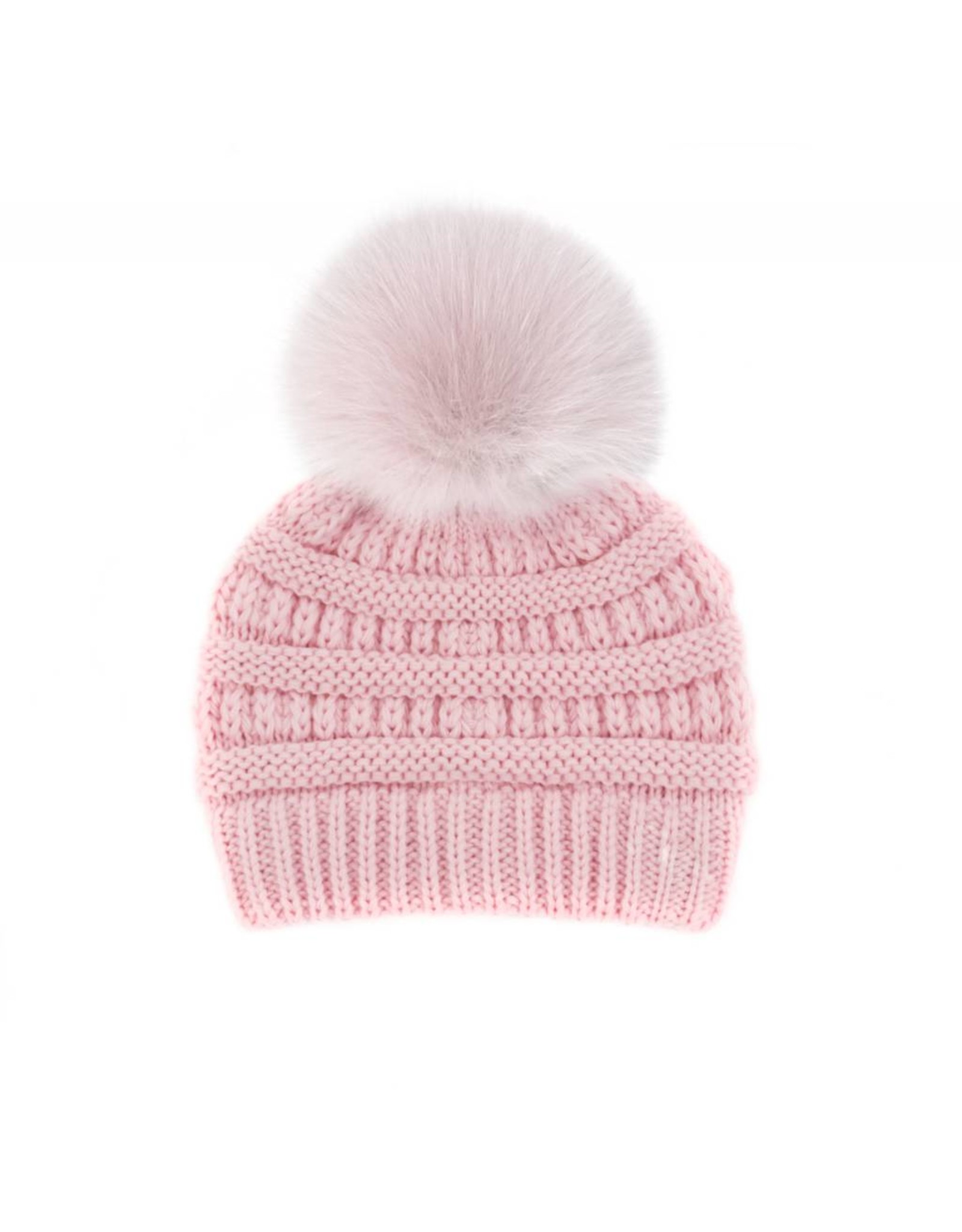 Tuque Enfant avec Pompon Fourrure de Renard - HTB2