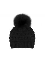 Tuque Enfant avec Pompon Fourrure de Renard - HTB2