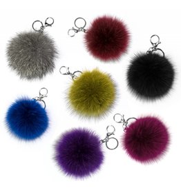 Fur Pompom Keychain