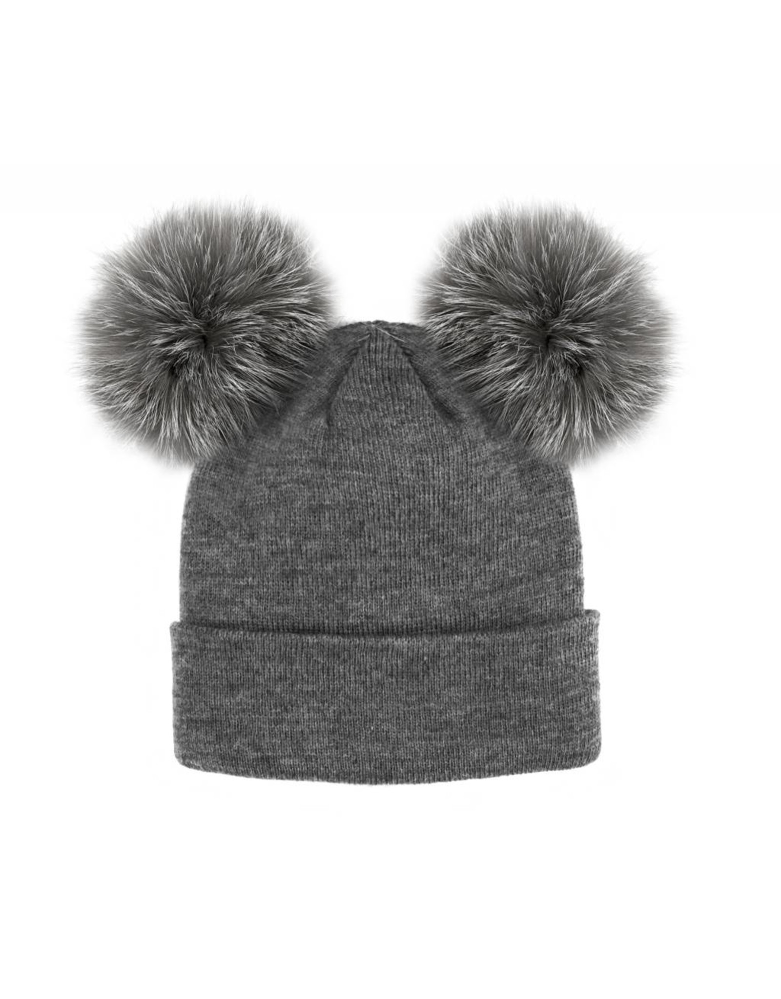 Tuque 2 Pom Poms Renard